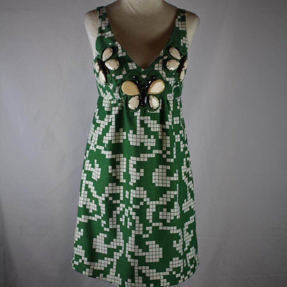 Karta Checkered Butterfly Mini Dress